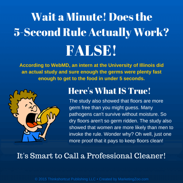 5 Second Rule? Is it true? Facts by A Clean Pro